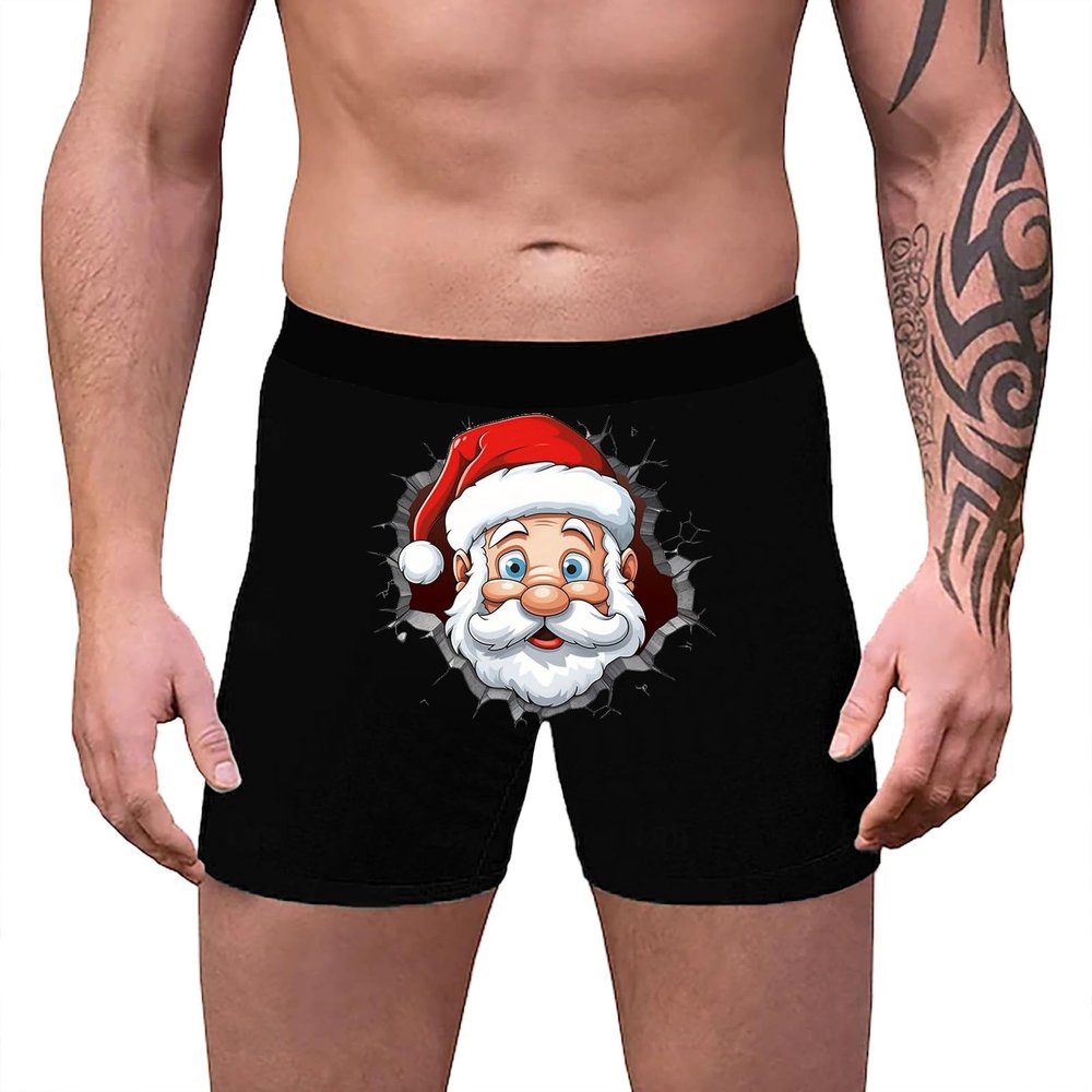 Men's Cotton Christmas Boxer Shorts
