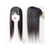JIANBOHAIRS Remy Human Hair Topper with Bangs, Hand-Tied Silk Top, 16 Inches view 1