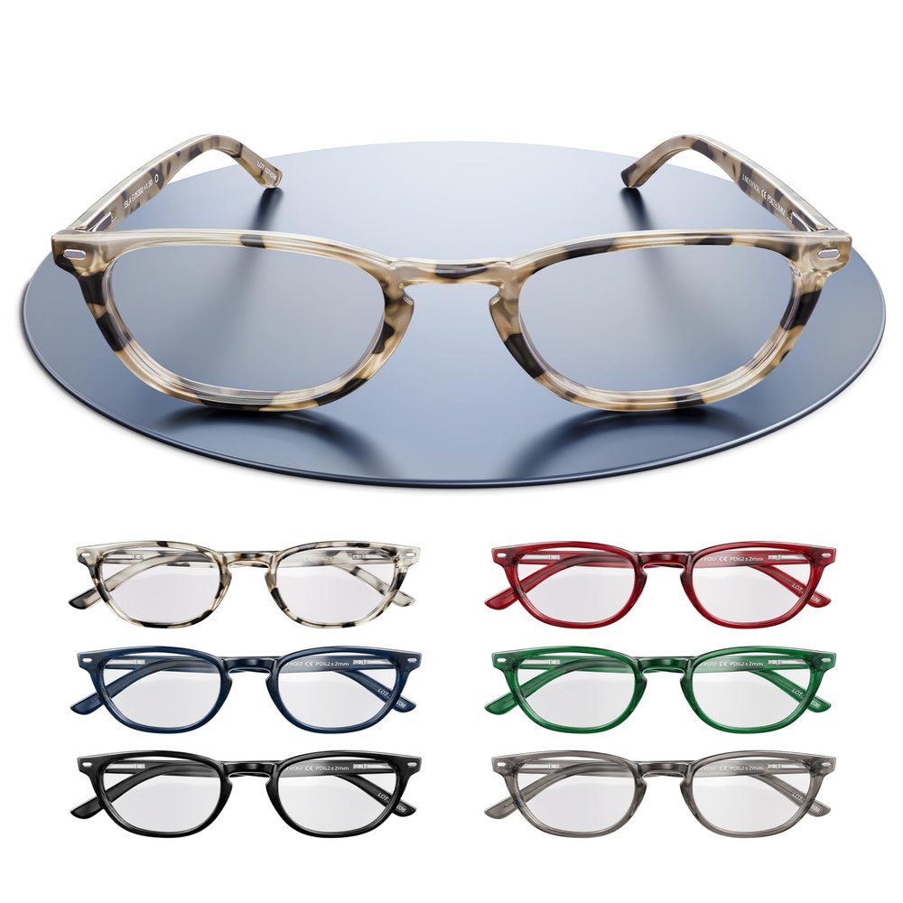 I NEED YOU | ISLA Reading Glasses, Unisex, 6 Colors, +1.5 to +3.0 dpt. (Havana Gray, +3.00)