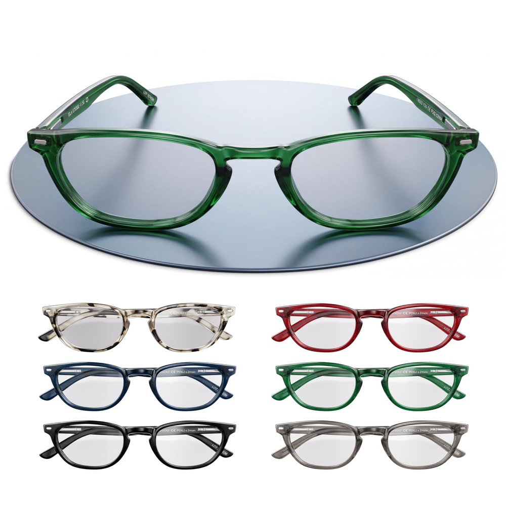 I NEED YOU | ISLA Reading Glasses for Women & Men, 6 Colors, 1.5–3.0 D (Green, 2.00 D)