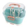 Cryfokt Baby Bottle Storage Box, Compact and Practical for Home, Plastic Drying Rack for Nursing Bottles, Baby Bottles and Tableware (GREEN) view 3