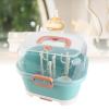 Cryfokt Baby Bottle Storage Box, Compact and Practical for Home, Plastic Drying Rack for Nursing Bottles, Baby Bottles and Tableware (GREEN) view 4