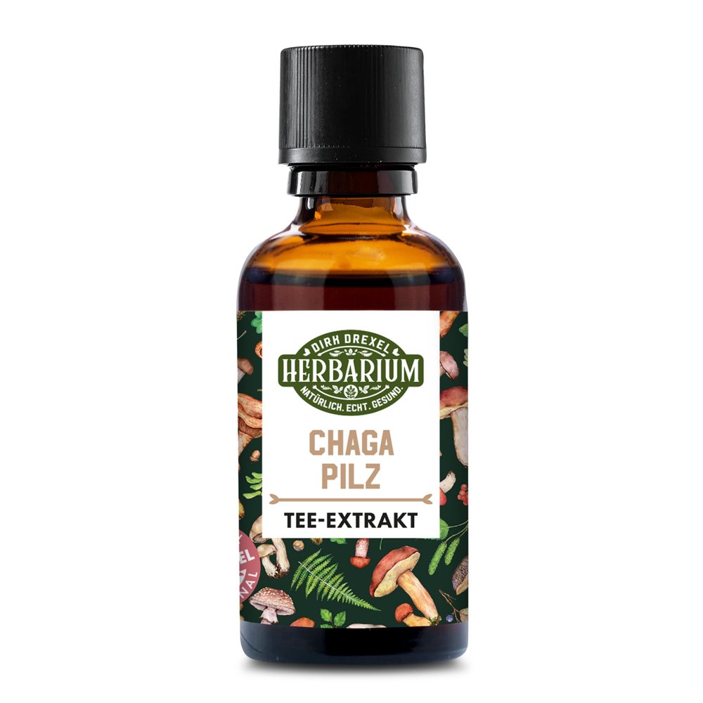 Herbarium Chaga Mushroom Tea Extract Drops, 50 ml – Liquid Herbal-Root Extract with Chaga & Manganese