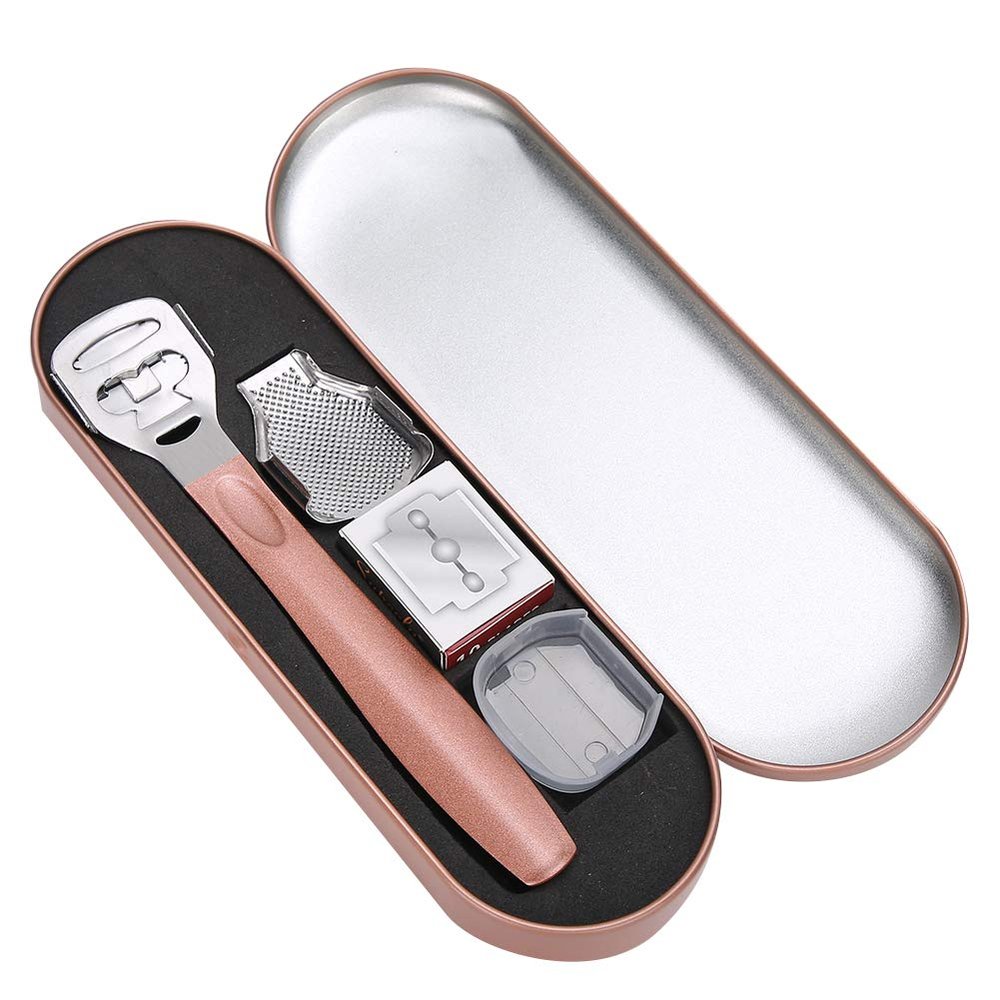 HETHLIF Stainless Steel Callus Shaver Set, Rose Gold