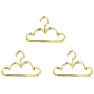 Youbones 30-Pack Non-Slip Metal Children's Hangers, Gold Cloud Shape