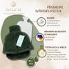 belund. Original Foot Warmer, Fluffy Hot Water Bottle with Extra-Thick Plush Cover, 2-in-1, Forest Green view 3