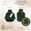 belund. Original Foot Warmer, Fluffy Hot Water Bottle with Extra-Thick Plush Cover, 2-in-1, Forest Green view 4