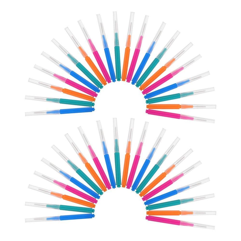 Straight Plastic Interdental Brushes with Stainless Steel Wire