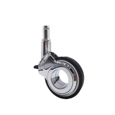 5-Pack 2.5-Inch Aluminum Alloy Swivel Casters, M6/M8/M10/M11, Anti-Tangle, for Office and Gaming Chairs (M11 x 22 mm, Brake)
