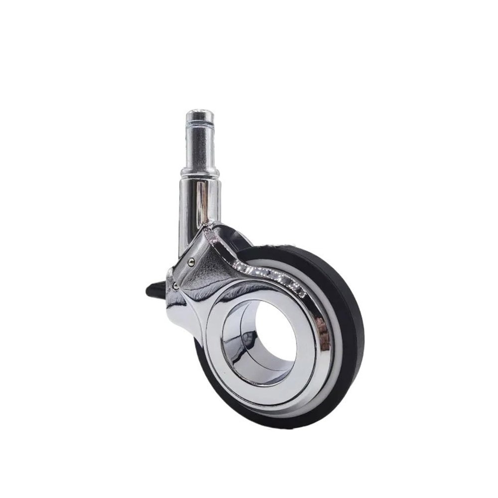 5-Pack 2.5-Inch Aluminum Alloy Swivel Casters, M6/M8/M10/M11, Anti-Tangle, for Office and Gaming Chairs (M11 x 22 mm, Brake)