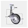 5-Pack 2.5-Inch Aluminum Alloy Swivel Casters, M6/M8/M10/M11, Anti-Tangle, for Office and Gaming Chairs (M11 x 22 mm, Brake) view 2