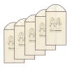 Zuiquity Set of 5 Nonwoven Garment Bags, Waterproof and Dustproof, with Clear Window and Back Zipper, 2 Sizes (120 cm/47 in) view 1