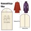 Zuiquity Set of 5 Nonwoven Garment Bags, Waterproof and Dustproof, with Clear Window and Back Zipper, 2 Sizes (120 cm/47 in) view 2