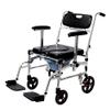 Shower Chair with Adjustable Armrests, PU Backrest and Removable Footrests, Supports 150 kg view 1