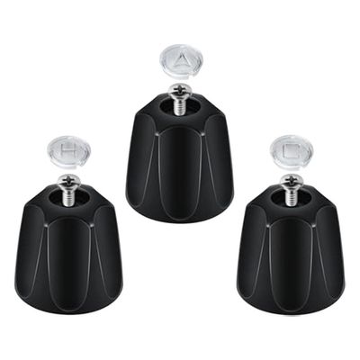 Opatiny 3-Piece Black Shower Knob Replacement Set