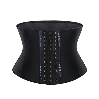 22 cm Short 3-Layer Latex Waist Trainer Corset with 9 Steel Bones (M)