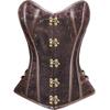 DISSA Women's Gothic Overbust Corset, Brown, Size 50 view 1