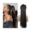 Women's Long Straight Ponytail Extension with Elastic Band, Synthetic Hairpiece for Daily Use (4,18 inches) view 1
