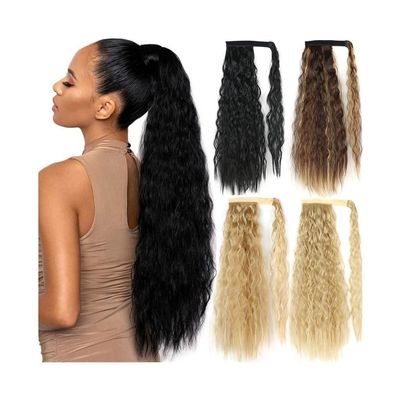 22-Inch Wavy Synthetic Wrap-Around Clip-In Ponytail Extension
