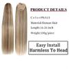 Women's Human Hair Ponytail Extensions, Straight, P8/613, Brazilian Remy Hair, Drawstring, 22 Inches view 2