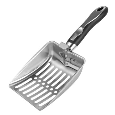 Premium Stainless Steel Cat Litter Scoop with Long Ergonomic Handle