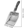 Premium Stainless Steel Cat Litter Scoop with Long Ergonomic Handle view 2