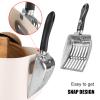 Premium Stainless Steel Cat Litter Scoop with Long Ergonomic Handle view 4