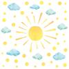 FUFUQUARE Cartoon Sun Wall Stickers for Kids' Rooms view 1