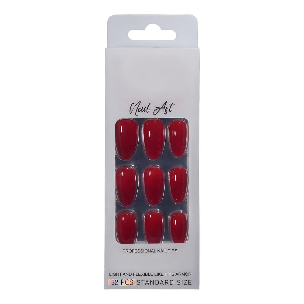 Generic Almond-Shaped Resin Press-On Manicure Nails