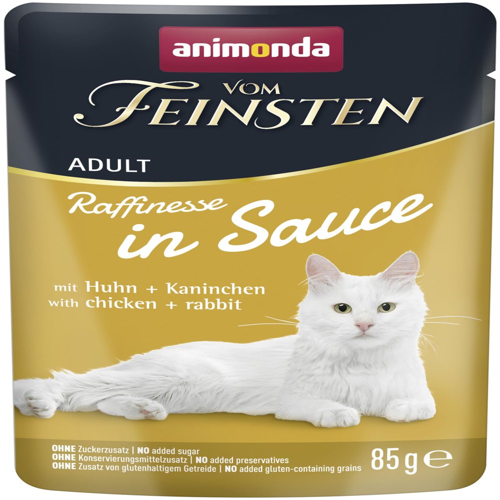 animonda Vom Feinsten Adult Cat Food in Jelly with Chicken & Rabbit (24 x 85 g)