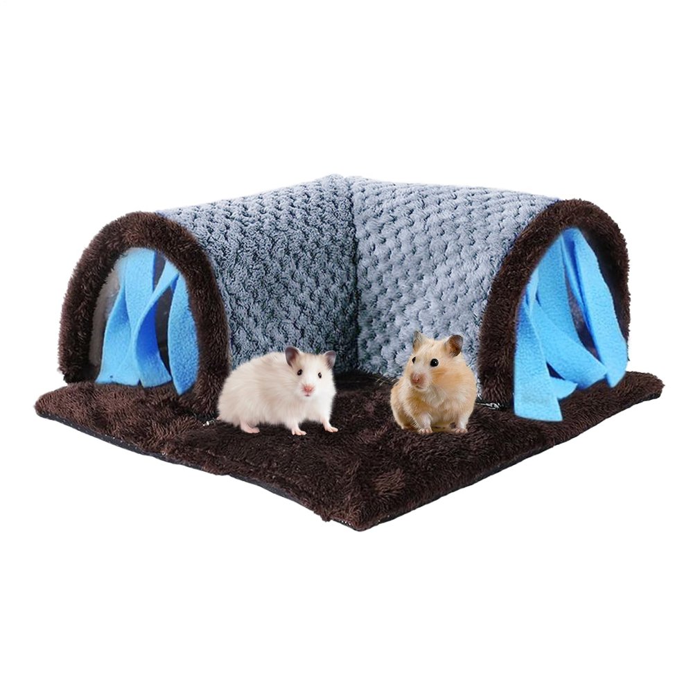 Hamster Tunnel Habitat with Privacy Curtains