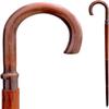 Classic Wooden Walking Cane, 3-Piece Handmade Design, Walnut Finish view 1