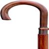 Classic Wooden Walking Cane, 3-Piece Handmade Design, Walnut Finish view 2