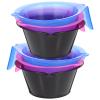 jojofuny 6 Transparent Hair Dye Bowls, Durable ABS with Scale and Triangular Base, Random Color view 1