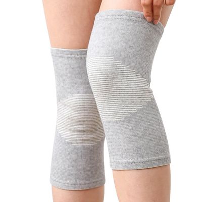 THQAE 2-Pack Knee Braces, Lightweight Warming Bamboo Viscose Compression Sleeves for Arthritis & Joint Pain, Breathable Thermal Knee Supports, Gray, L