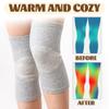 THQAE 2-Pack Knee Braces, Lightweight Warming Bamboo Viscose Compression Sleeves for Arthritis & Joint Pain, Breathable Thermal Knee Supports, Gray, L view 3