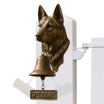 Rustic Wall-Mounted Dog Welcome Doorbell