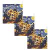 GuoChe Sunflower Cats Muslin Washcloths, Unisex, 100% Cotton, 5-Pack view 2