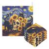 GuoChe Sunflower Cats Muslin Washcloths, Unisex, 100% Cotton, 5-Pack view 3