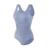 Women's Leather Corset Shapewear Top with Bust Pads and Butt Lift view 2