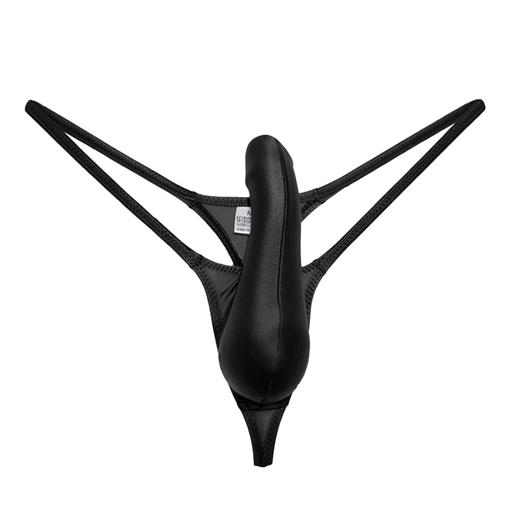 ZC8bdbd Men's Sexy Shiny Underwear G-String Thong, Black, Medium