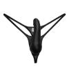 ZC8bdbd Men's Sexy Shiny Underwear G-String Thong, Black, Medium view 1