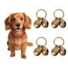 Penitue 4 Pairs Extra-Loud Copper Bells for Dogs, 22 mm Brass Vintage Collar Charms view 1