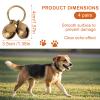 Penitue 4 Pairs Extra-Loud Copper Bells for Dogs, 22 mm Brass Vintage Collar Charms view 2