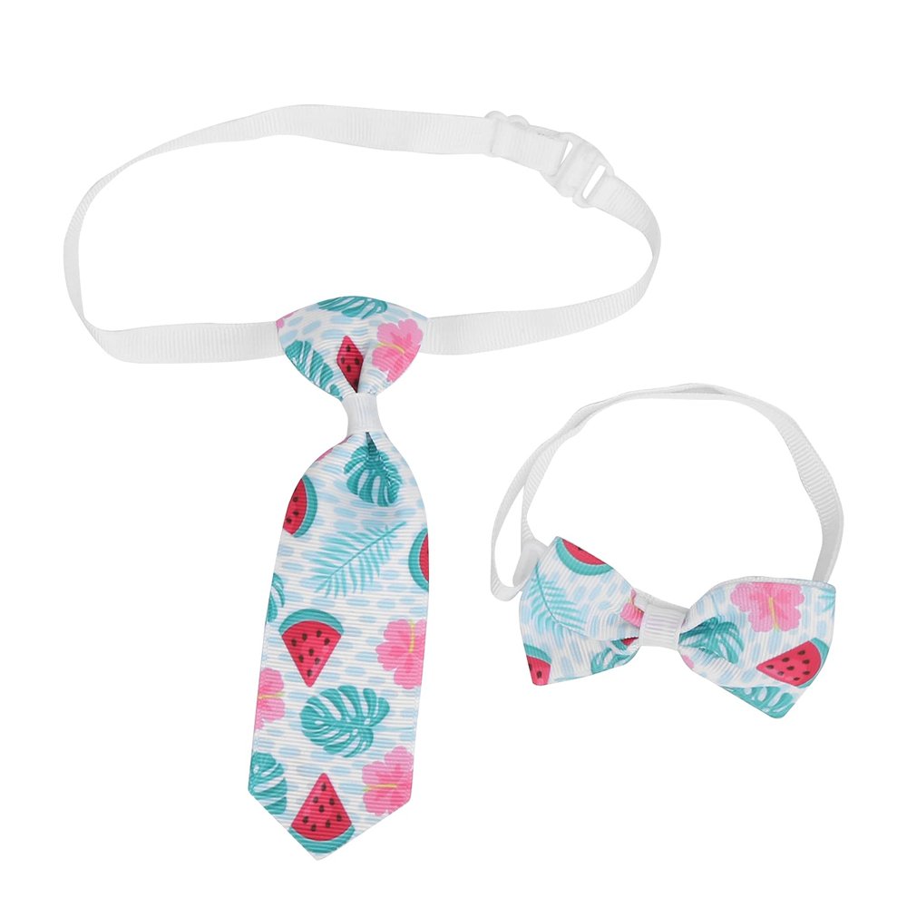 Pet Tie Set with Adjustable Bow Tie