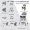 DREAMADE Multifunctional Baby High Chair, Height-Adjustable with Double-Sided Table, Adjustable Tray & Basket, Safety Harness, for Ages 6–36 Months (Gray) view 4