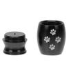 YZYSHA Stainless Steel Pet Cremation Urn with Paw Engraving, Black view 1