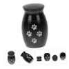 YZYSHA Stainless Steel Pet Cremation Urn with Paw Engraving, Black view 3