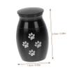 YZYSHA Stainless Steel Pet Cremation Urn with Paw Engraving, Black view 4