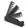 AJKQNMA 3-in-1 Folding Comb for Men, Fine- and Wide-Tooth Pocket Comb, Black view 1